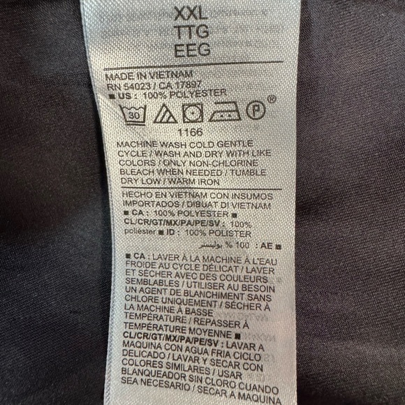 Old Navy Satin Boyfriend Button Down Shirt Black Size XXL - Picture 7 of 10